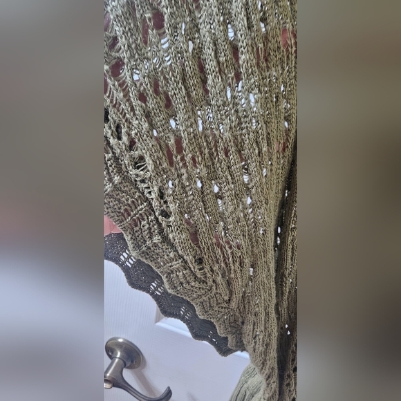 Faded Glory Crocheted Cardigan Army Green. XL (15/18) - Picture 4 of 9